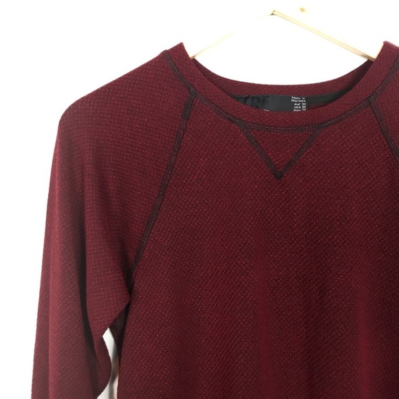 ZARA Thermal Tunic Sweater Burgundy - Picture 3 of 8